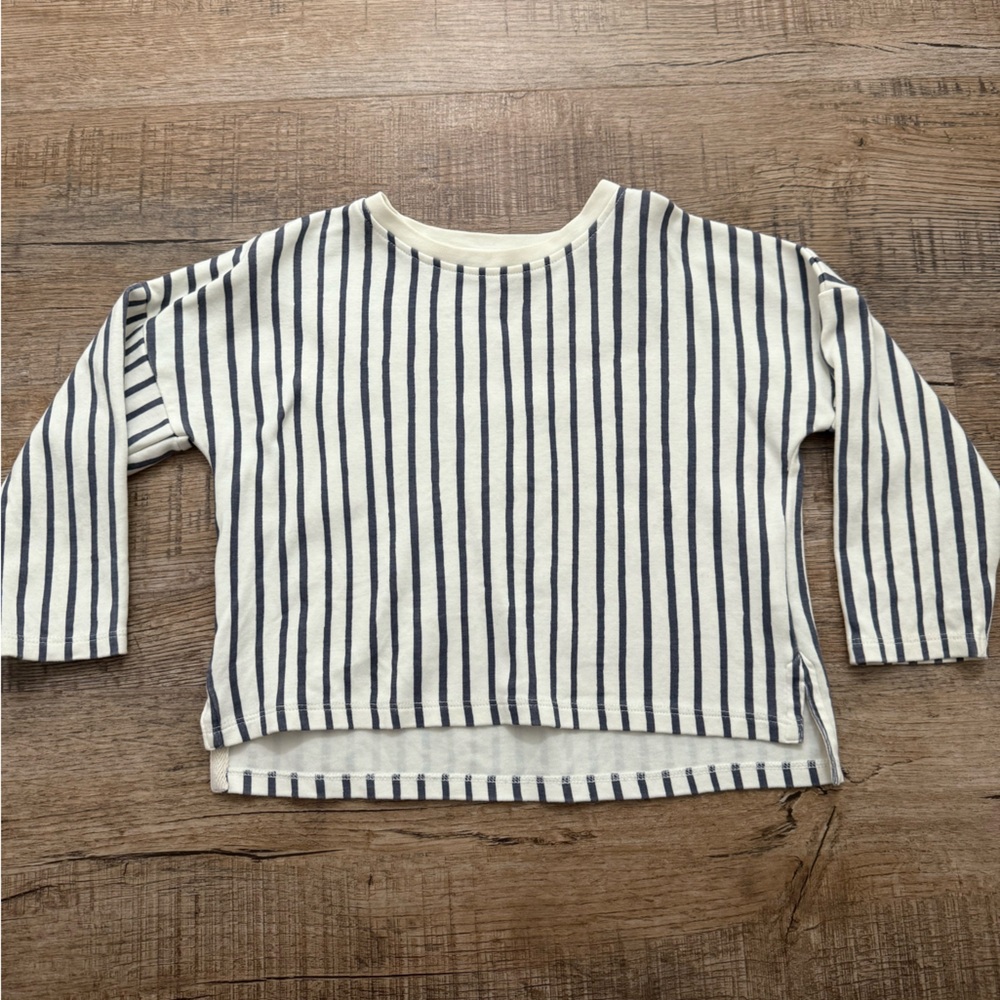 Pehr Dropped Shoulder Long Sleeve T-Shirt Color: Stripes Away Ink Blue